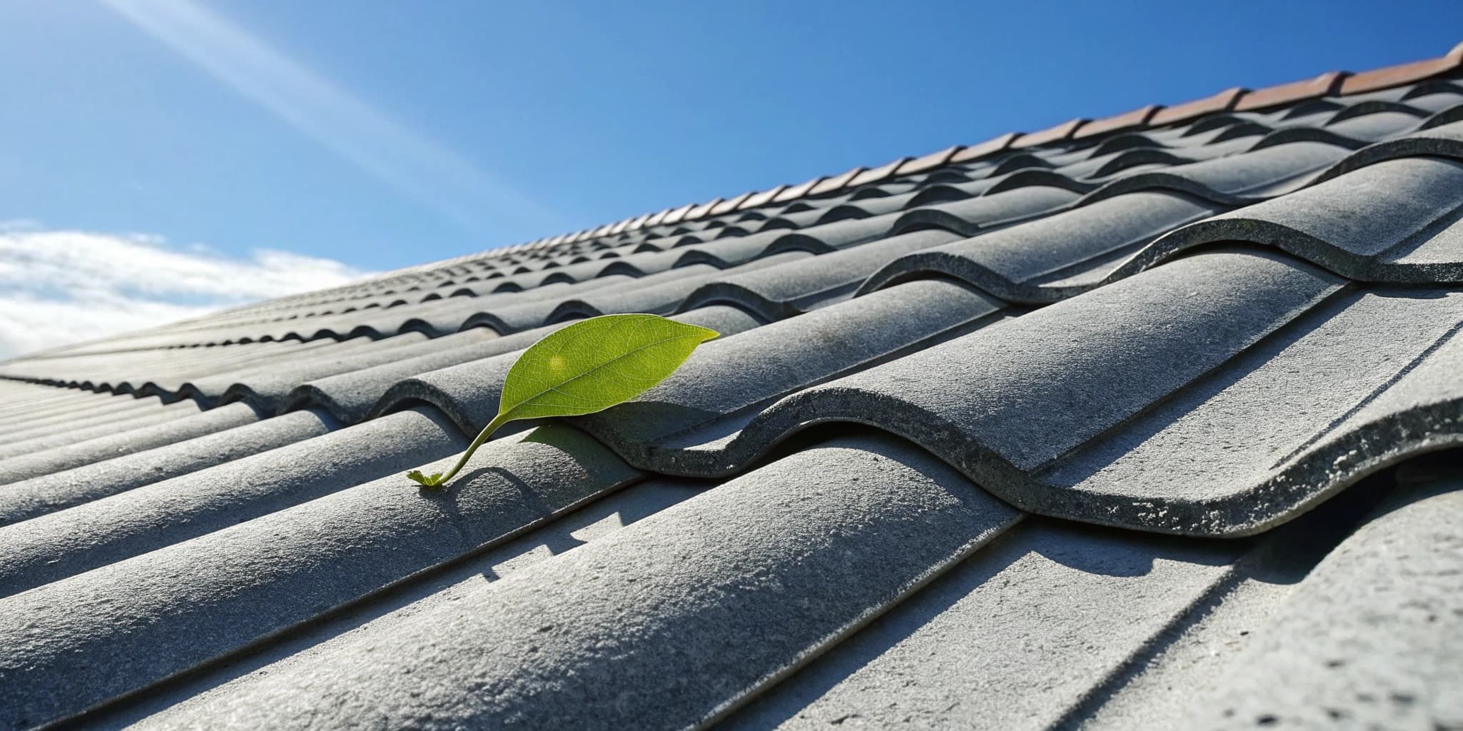 Clean gray tile roof in sound condition, the kind that supports a longer roof certification term