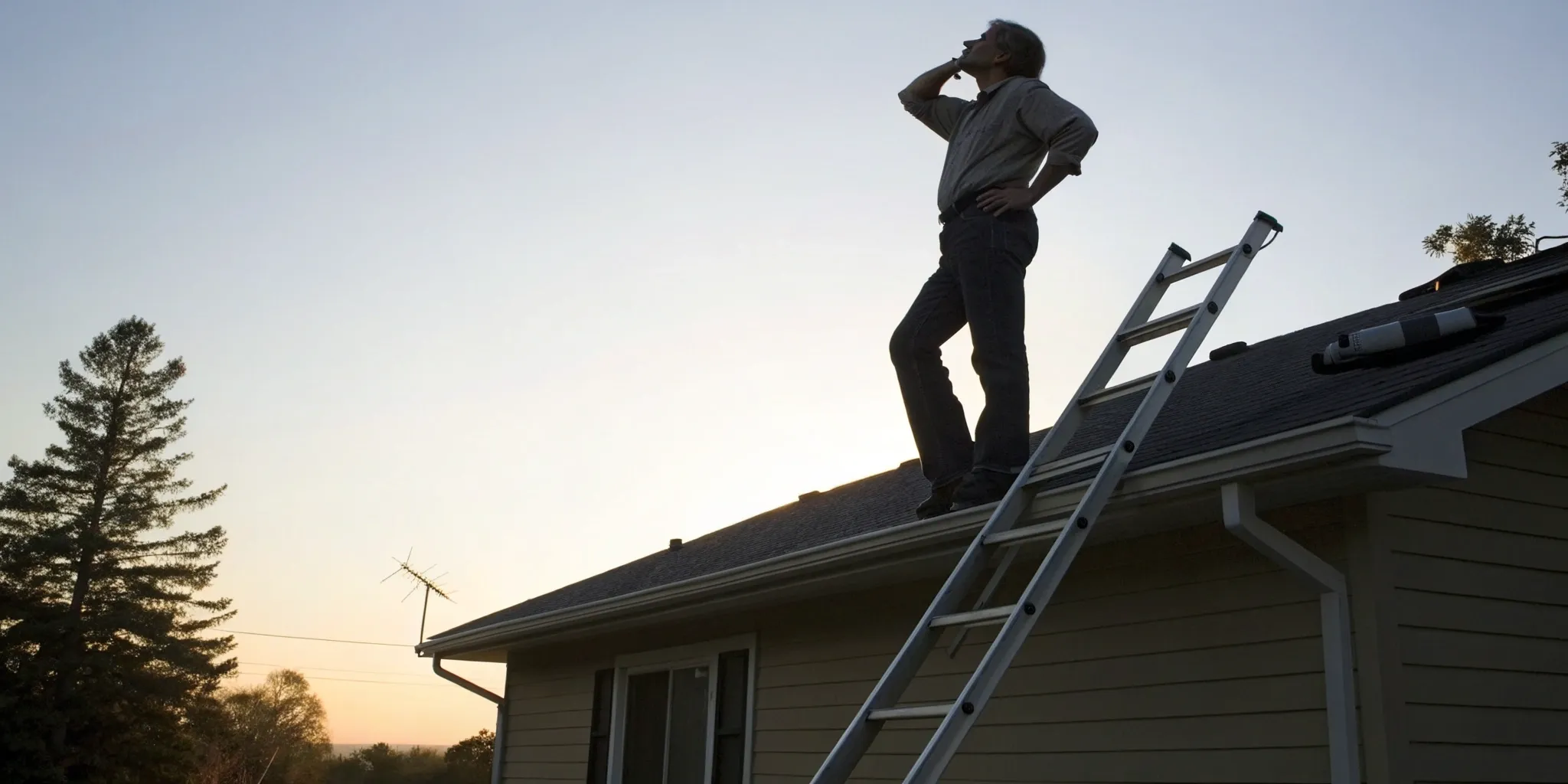 An entry level roof inspector examining shingles on a residential roof, the daily work behind an entry level roof inspector salary.
